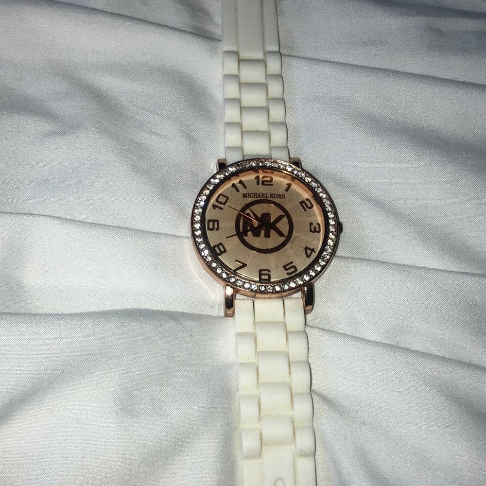 White Michael Kors rubber watch